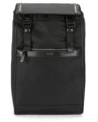 Hugo Boss Digital L Backpack Textile Leather Backpack One Size Black