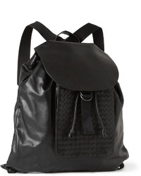Bottega Veneta Intrecciato Trimmed Leather Backpack
