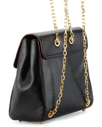 Marc Jacobs J Marc Leather Chain Strap Backpack Black