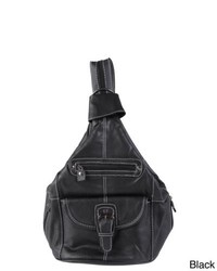 Journee Collection Leather Convertible Backpack Shoulder Bag