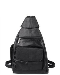 Journee Collection Leather Triangle Backpack