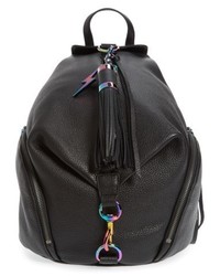 Rebecca Minkoff Julian Always On Charging Leather Backpack Black