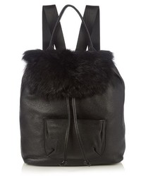 Elizabeth and James Langley Shearling And Leather Backpack
