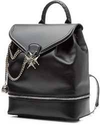 Alexander McQueen Leather Backpack With Chain Straps