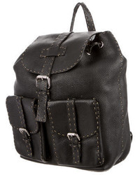 Fendi Leather Drawstring Backpack