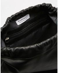 SANDQVIST Leather Drawstring Backpack