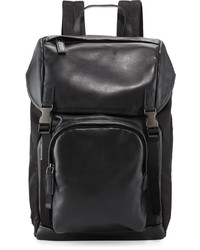 Prada Leather Nylon Backpack Black