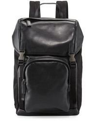 Prada Leather Nylon Backpack Black
