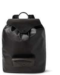 Maison Margiela Leather Trimmed Coated Canvas Backpack