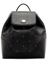 MCM Leather Trimmed Studded Backpack