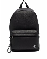 Calvin Klein Jeans Logo Print Faux Leather Backpack