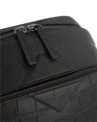 MCM Luxus Medium Crocodile Embossed Leather Backpack
