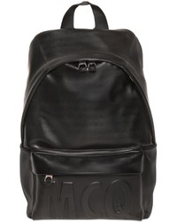 McQ by Alexander McQueen Embossed Logo Faux Leather Backpack