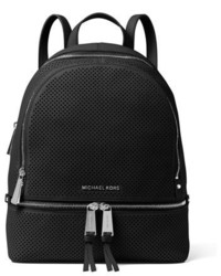 MICHAEL Michael Kors Michl Michl Kors Rhea Medium Perforated Zip Backpack Black