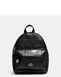 Coach Mini Campus Backpack In Croc Embossed Leather