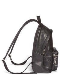 Saint Laurent Mini City Leather Backpack Black