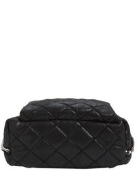 Stella McCartney Mini Falabella Faux Leather Quilted Backpack Black