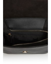 Topshop Mini Scandi Faux Leather Backpack Black