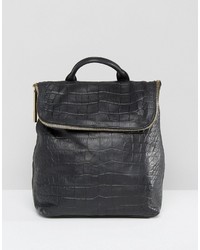 Whistles Mini Verity Leather Backpack In Croc
