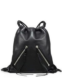 Rebecca Minkoff Moto Leather Drawstring Backpack