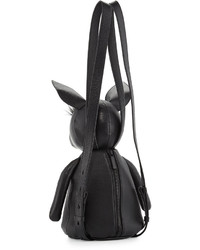 Normie Dog Leather Backpack Black