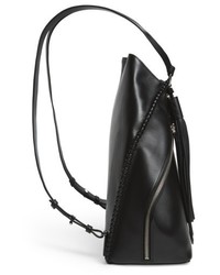 AllSaints Pearl Convertible Leather Backpack Black