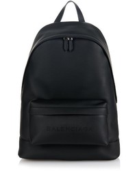 Balenciaga Perforated Logo Leather Backpack