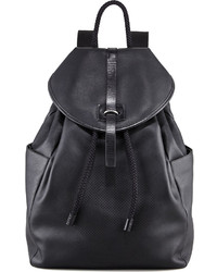 Alexander McQueen Perforated Skull Leather Backpack Black