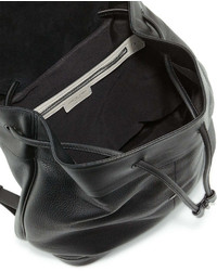 Rag & Bone Pilot Leather Flap Top Backpack Black