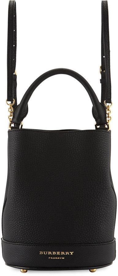 Burberry small leather online bucket bag