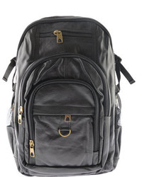 R R Leather Backpack 4 425 3d Black Commuter