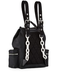Burberry Rucksack Medium Leather Chain Backpack Black