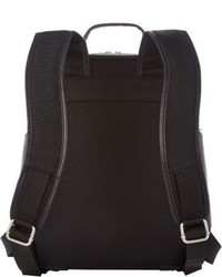 Barneys New York Saffiano Leather Trimmed Backpack