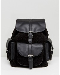 Glamorous Shealring Pocket Detail Backpack In Black