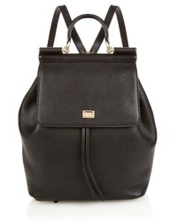 Dolce & Gabbana Sicily Grained Leather Backpack