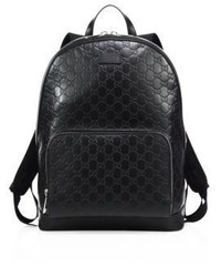 Gucci Signature Embossed Leather Backpack
