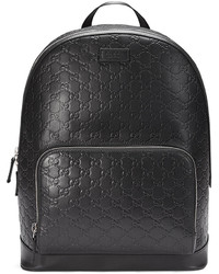 Gucci Signature Leather Backpack Black