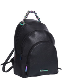Sloane Leather Iridescent Backpack Black