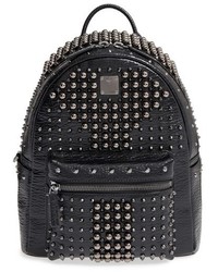 MCM Small Stark Studs Backpack Black