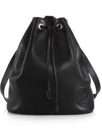 Gucci Soho Leather Drawstring Backpack