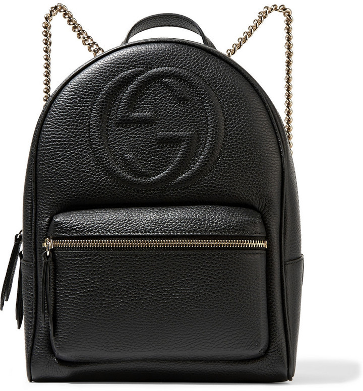 gucci backpack black leather