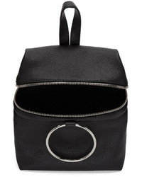 Kara Ssense Black Small Ring Leather Backpack