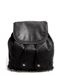 Stella McCartney Falabella Shaggy Deer Faux Leather Backpack Black