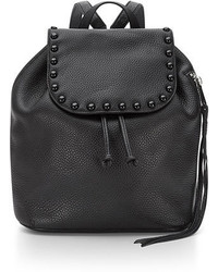 Rebecca Minkoff Stud Trim Leather Backpack Black