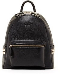 Susu Diana Black Leather Backpack Studs