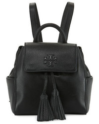 Tory Burch Thea Mini Leather Backpack W Tassels Black