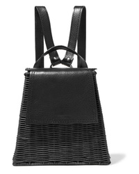 Wicker Wings Tixing Tall Rattan And Leather Backpack