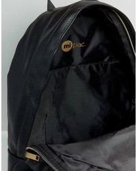 Mi-Pac Tumbled Leather Look Backpack In Black