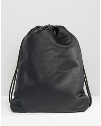 Mi-Pac Tumbled Leather Look Kit Bag In Black