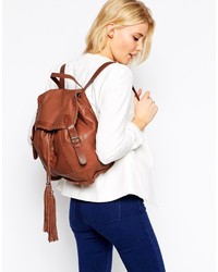 Urban Code Urbancode Leather Backpack In Vintage Style